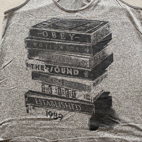 Obey Gray Razor back Tank - Picture 3 of 4